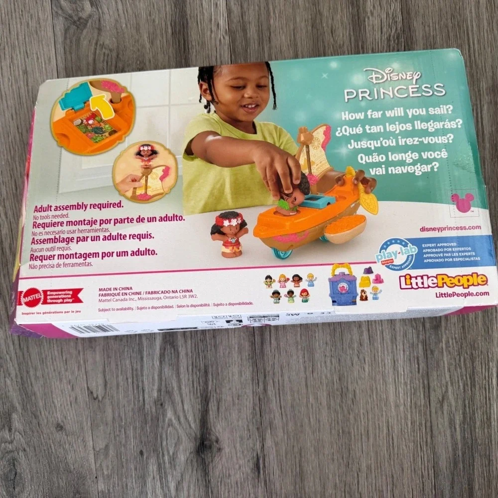 Fisher-Price Little People Disney Moana's Canoe Boat Maui Playset NIB 18+ Months